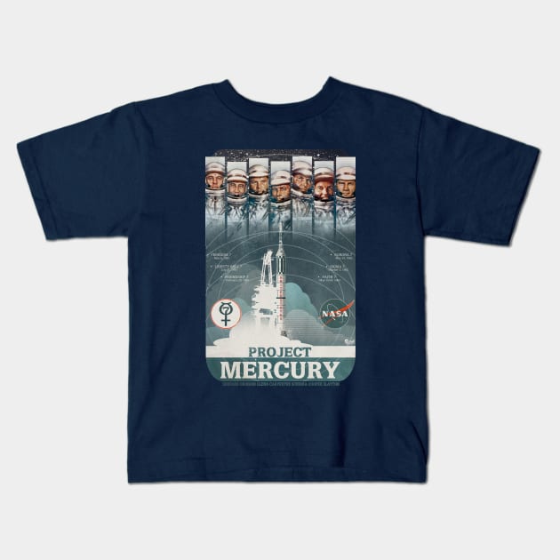 Mercury 7 Kids T-Shirt by jon